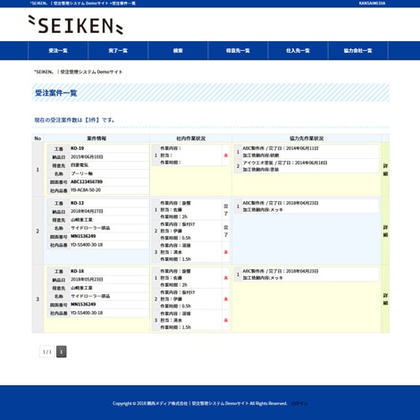 中小製造業向け受注管理システム〝SEIKEN〟